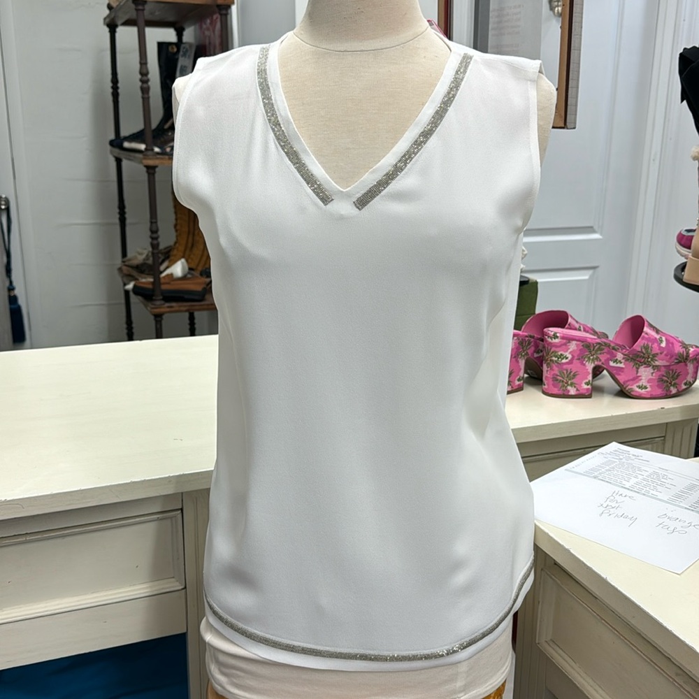 Fabiana Filippi
Monili embellished V-neck tank top